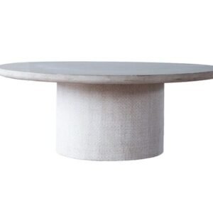 |Antique White Round Coffee Table