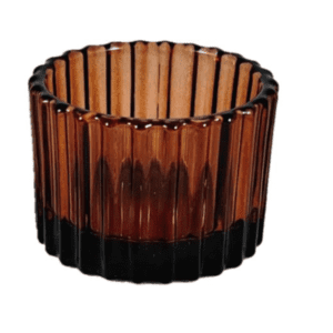 |Brown Ribbed Votives – XS