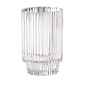 | Clear Ribbed Votive – Medium |Clear Ribbed Votive – Medium