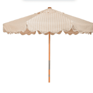 |Vintage striped beach umbrella