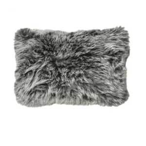 | Faux Fur Lumbar Pillow – Charcoal |Faux Fur Lumbar Pillow – Charcoal