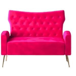 |Tufted Loveseat – Pink