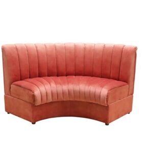 | 1/4 Circle Velour Sofa – Red |1/4 Circle Velour Sofa – Red