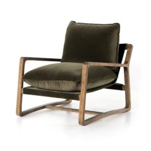 | Olive Velour Sling Chair |Olive Velour Sling Chair