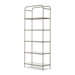 |Aged Brass Bookshelf