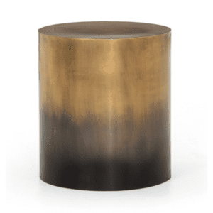 | Ombre Brass Drum Side Table |Ombre Brass Drum Side Table