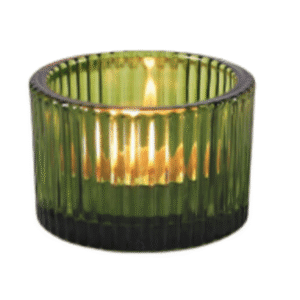 |Small Green Ribbed Votive