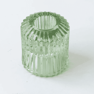 |Small Green Ribbed Votives