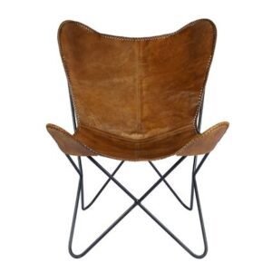 |Leather Butterfly Chair