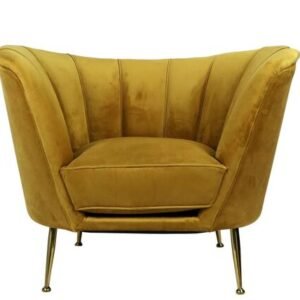 |Mustard Tulip Chair