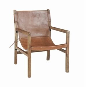 |Leather Sling Chair – Cognac